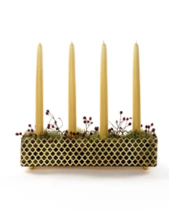 Adventsljusstake mässing - Klöver