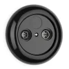 Antennuttag - TV/Radio svart porslin