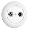 Antennuttag - TV/Radio vitt porslin
