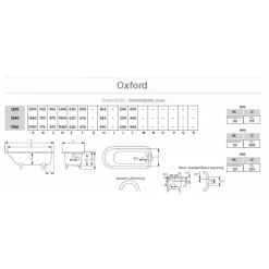 Badkar gjutjärn - Oxford med tassar, 137 cm