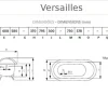 Badkar - Versailles vit gjutjärn med tassar, 170 cm