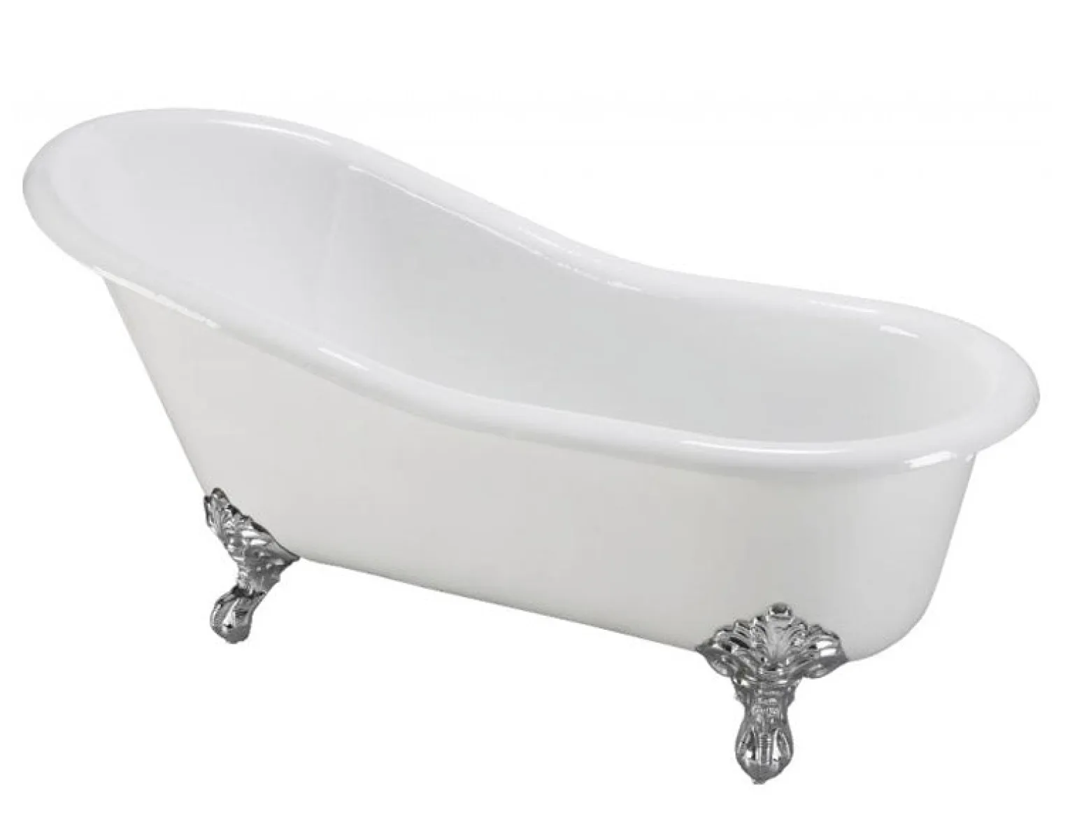 Badkar - Versailles vit gjutjärn med tassar, 170 cm