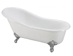 Badkar - Versailles vit gjutjärn med tassar, 137 cm