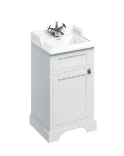 Badrumskommod Burlington - 53 cm vit/porslin/dörr