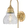 Badrumslampa - Ahlström 60 mässing, slipat klarglas