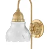 Badrumslampa - Ahlström 60 mässing, slipat mattglas