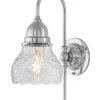 Badrumslampa - Ahlström 60 nickel, slipat klarglas