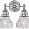 Badrumslampa - Bergman nickel, klarglas