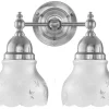 Badrumslampa - Bergman nickel, slipat mattglas