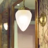 Badrumslampa - Blomberg 80 mässing, slipat mattglas droppe
