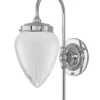 Badrumslampa - Blomberg 80 nickel, slipat mattglas