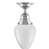 Badrumslampa - Byström 80 nickel, mattdroppe