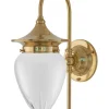 Badrumslampa - Fryxell mässing, slipat mattglas