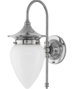 Badrumslampa - Fryxell nickel, opalvit