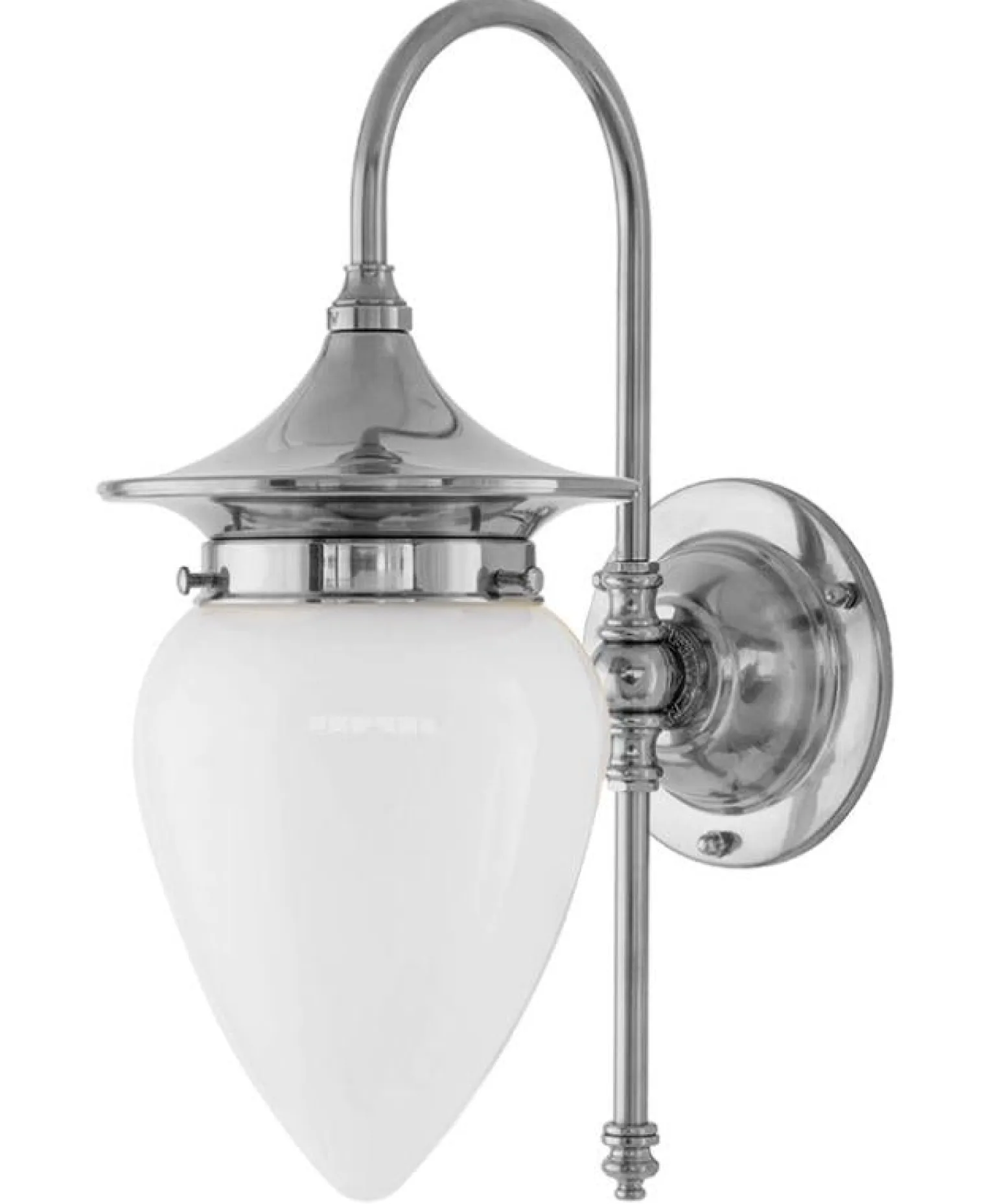 Badrumslampa - Fryxell nickel, opalvit