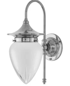 Badrumslampa - Fryxell nickel, slipat mattglas