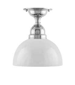 Badrumslampa - Taklampa Byström 60 nickel, halvsfär