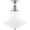 Badrumslampa - Taklampa Byström 100 nickel, klottrattskärm