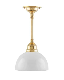 Badrumslampa - Taklampa Byströmpendel 60 mässing, halvsfär