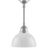 Badrumslampa - Taklampa Byströmpendel 60 nickel, halvsfär