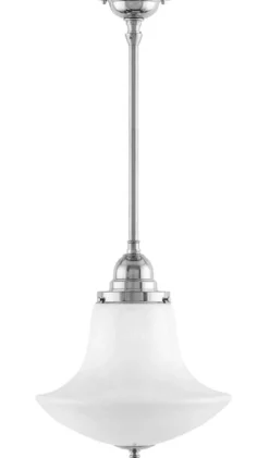 Badrumslampa - Taklampa Byströmpendel 100 nickel, klottrattskärm