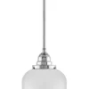 Badrumslampa - Taklampa Byströmpendel 100 nickel, mattdroppe