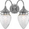 Badrumslampa - Tigerstedt nickel, klarglas