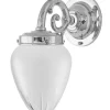Badrumslampa - Topelius nickel, slipat mattglas