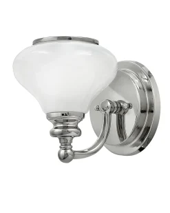 Badrumslampa - Vägglampa Frogmore krom/vit