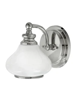 Badrumslampa - Vägglampa Frogmore krom/vit