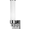 Badrumslampa - Vägglampa Longford krom/vit-frost