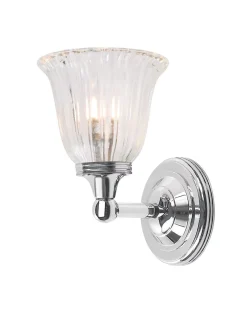 Badrumslampa - Vägglampa Truro krom/glas