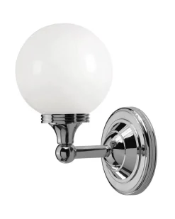 Badrumslampa - Vägglampa Truro krom/vit