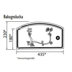 Bakugnslucka - Gjutjärn, för inmurning