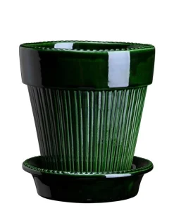 Bergs Potter Kruka med fat Montmartre - Grön 16 cm