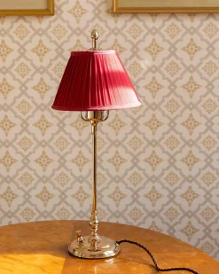 Bordslampa - Ankarcrona 50 cm mässing, röd skärm