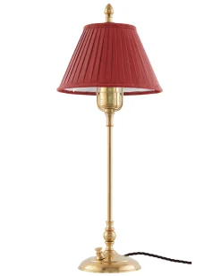 Bordslampa - Ankarcrona 50 cm mässing, röd skärm
