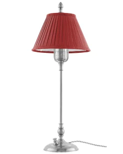 Bordslampa - Ankarcrona 50 cm nickel, röd skärm