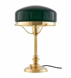 Bordslampa - Karlfeldt mässing, grön skärm