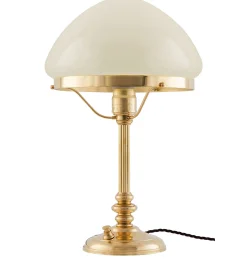 Bordslampa - Karlfeldt mässing, toppig benvit