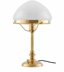 Bordslampa - Karlfeldt mässing, toppig vit