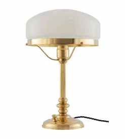Bordslampa - Karlfeldt mässing, vit skärm