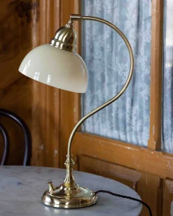 Bordslampa - Lagerlöf mässing, benvit skärm