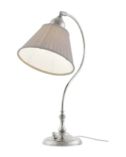 Bordslampa - Lagerlöf nickel, beige tygskärm