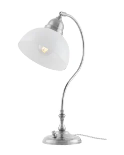 Bordslampa - Lagerlöf nickel med opalvit skärm