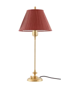 Bordslampa - Moberg 65 cm mässing, röd skärm