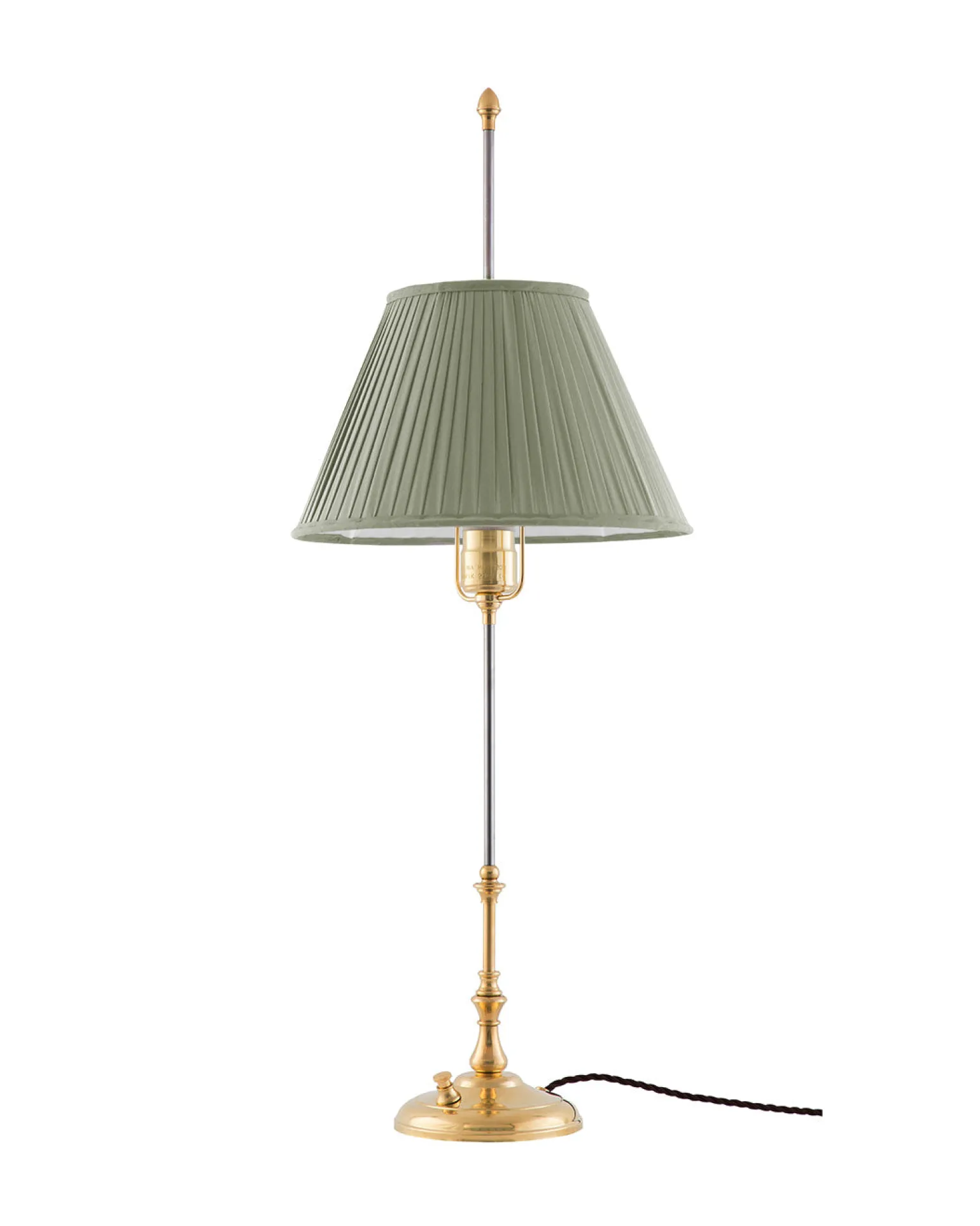 Bordslampa - Stiernstedt mässing, olivgrön skärm