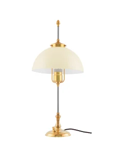 Bordslampa - Swedenborg mässing, benvit skärm
