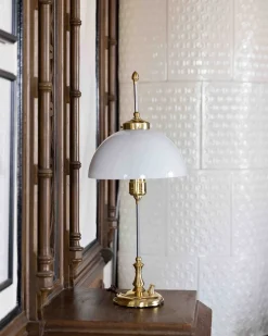 Bordslampa - Swedenborg mässing, vit skärm
