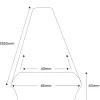 Bottenstock till räcke - 40 x 65 x 2350 mm